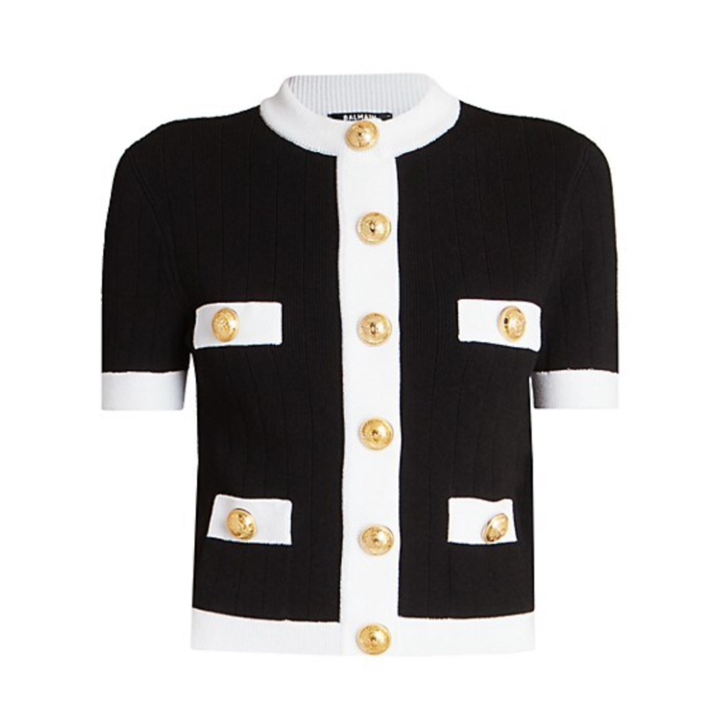 Balmain Short-Sleeve Cardigan